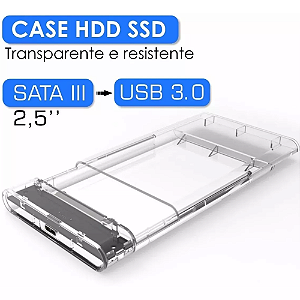 Case HD Para Notebook 2.5’’USB 3.0 Transparente