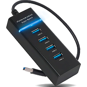 Hub Usb 3.0 4 Porta - Preto