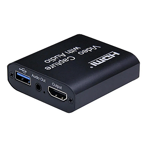 Placa Captura Hdmi Usb 3.0 Entrada Microfone/ Saida Fone