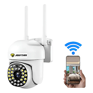 Camera Segurança Wifi 360 Graus Prova D'água Jortan app: yoosee Cor Branco