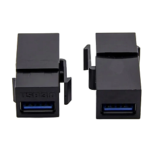 Keystone Preto Usb 3.0 Para Espelho