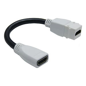 Keystone Hdmi Com Rabicho 10cm Versão 2.0 Branco