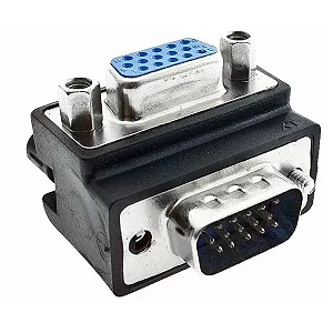Adaptador Vga Em L Macho X Femea 90 Graus