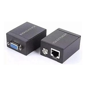 Adaptador Extensor Vga P/ Lan Cat5 Cat6 Rj45 Rede 60m Ativo