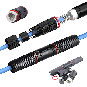Emenda Rj45 Impermeável Ethernet À Prova D'água Cat5 E Cat6