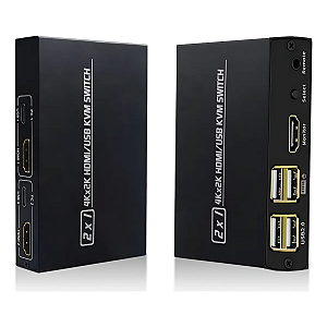 Kvm Switch 2 Portas Hdmi 2.0 4k + Usb Aimos Am-kvm201-cl