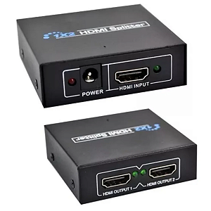 Splitter 1x2 Distribuidor De Sinal Hdmi 3d Duplicado Tv