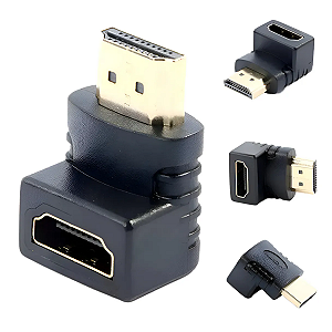 Adaptador Hdmi M/f 90 Graus Para Cima Alta Qualidade