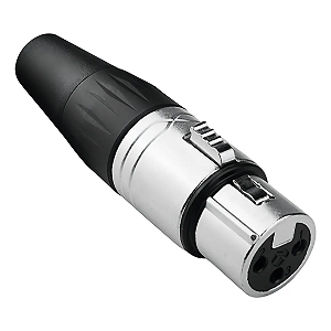 Plug Xlr Fêmea Metal Profissional Soundvoice Xl03fm