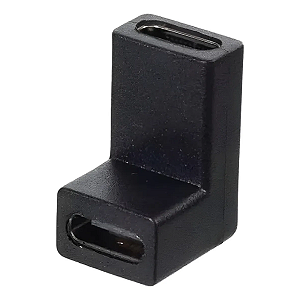 Adaptador Type C Fêmea/fêmea 90o Conector Emenda