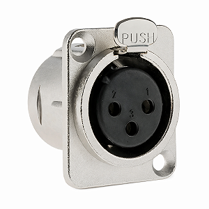 Conector Xlr Fêmea Para Painel Medusa Conexao Partner