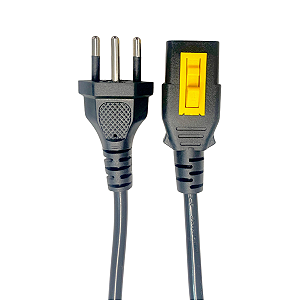 Cabo de Força 10A NBR c/ Trava de Segurança 1,8m ConexP