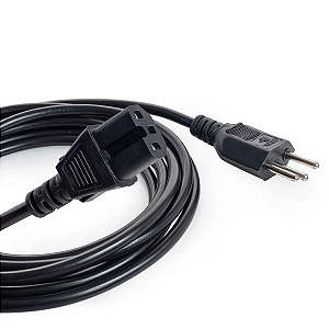 Cabo Força NBR 3 Pinos p/ IEC C15 1,80m 10A 3x0,75mm Inmetro IBERICA