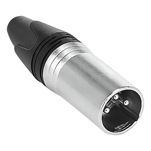 Plug Xlr Macho Metal Profissional Soundvoice Xl03 Macho