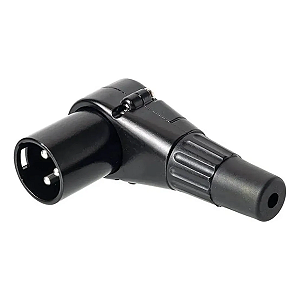 Conector Plug Canon Xlr 90 Graus L 1 Macho