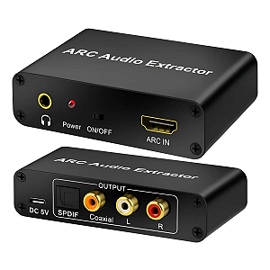 Extrator De Áudio Hdmi 5.1ch Arc Óptico Rca Conexão Partner