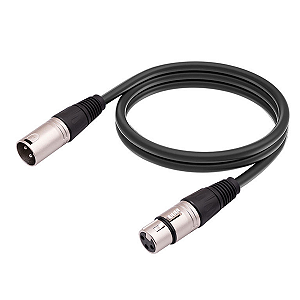 Cabo XLR 3 Pinos Macho x Fêmea 20 metros Profissional 2x030mm blindado