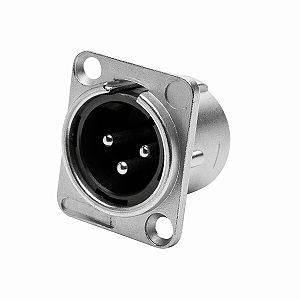 Conector Xlr Painel Macho 3 Pinos Medusa Conex Pro