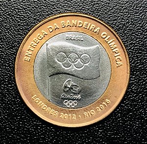 Moeda Bandeira para a Olimpíadas Rio 2016 MBC.