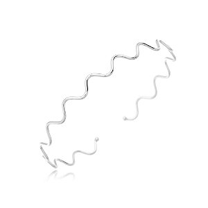 Bracelete regulável Ondulado em Prata 925