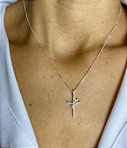 Colar Pingente Fé em Prata 925