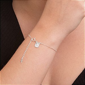 Pulseira Veneziana Escapulário Jesus Carmo em Prata 925