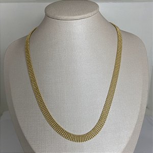 COLAR EM MALHA BOLINHA C/FECHO ELEGANTE RELOGIO