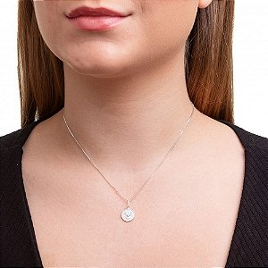 PINGENTE MEDALHA REDONDA ESPÍRITO SANTO