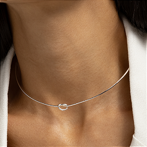 Choker Nó em Prata 925 com Extensor