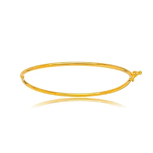 Bracelete Liso Banho de Ouro 18K