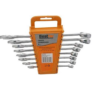 Jogo Chave Combinada 8 a 19mm Bestfer 8 Peças