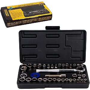 Jogo Chave Catraca Reversível 40 Peças Pro