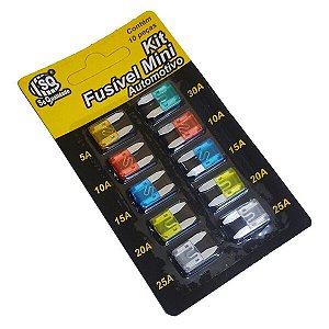 Kit Fusível Automotivo Mini 10 Peças 5-30A