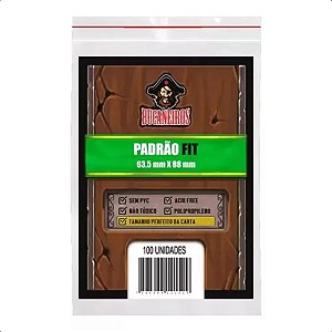 100 Sleeves Kit Padrão Fit Transparente Magic Pokemon Card