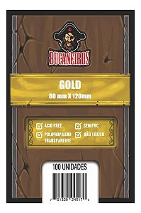 100 Sleeves Gold Bucaneiros 80x120 Shield Dixit Board Game