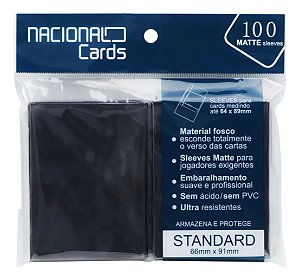 100 Sleeves Mate Preto Shield Magic Pokemon Standard Cards Idioma Pt