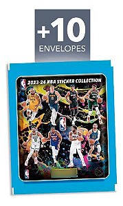 Kit 10 Envelopes Pacotes 50 Figurinhas Álbum Nba 2024 Panini