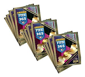 Pack Kit 10 Envelopes Pacotes 50 Figurinhas Fifa 365 2024