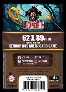 Sleeves Kit 100 Protetores Senhor Dos Anéis Card Game 62x89