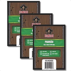 Kit 300 Sleeves Protetor Plástico Cards Bucaneiros Padrão
