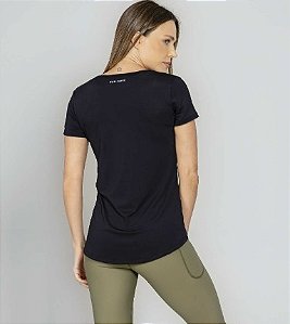 Blusa decote redondo Run More Preto - M