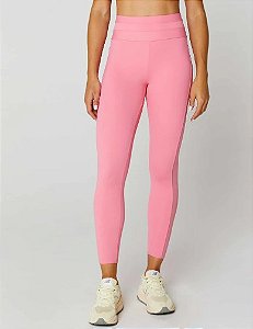 Legging 7/8 com bolso e Recorte Tule Alto Giro - Tam P - Rosa