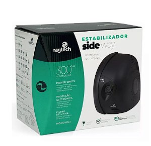 Estabilizador Ragtech Side Way 300va Sdw 300 M2 220v/220v Cor Preto