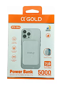 Carregador Indução Portátil 5000mah