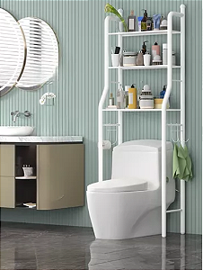 Rack Estante Banheiro Prateleira Organizador Metal Toalete