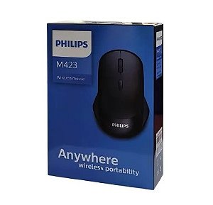 Mouse Sem Fio Philips M423 2000Dpi 2.4G Preto
