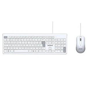 Kit Teclado E Mouse Usb Pcyes Soft Branco