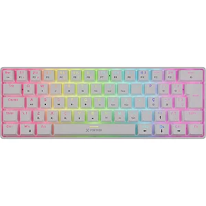 Teclado Mecânico Fortrek Gravity Air Compact Wireless 65% ABNT2 - Branco / Preto