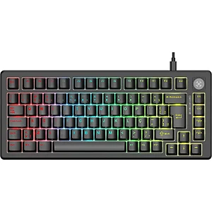 Teclado Gamer Mecânico Fortrek Shift Hot Swap RGB 75% Switch Red