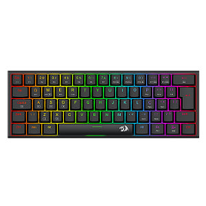 Teclado Mecânico Gamer Redragon Anivia Pro RGB 60% ABNT2 Switch Blue Low Profile K614RGB-PRO